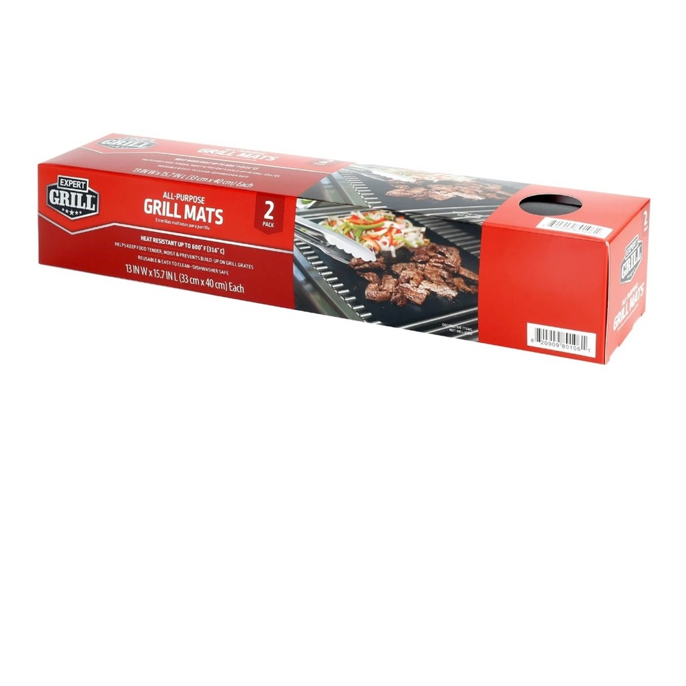 Red BBQ Grill Mats - 2 Pack